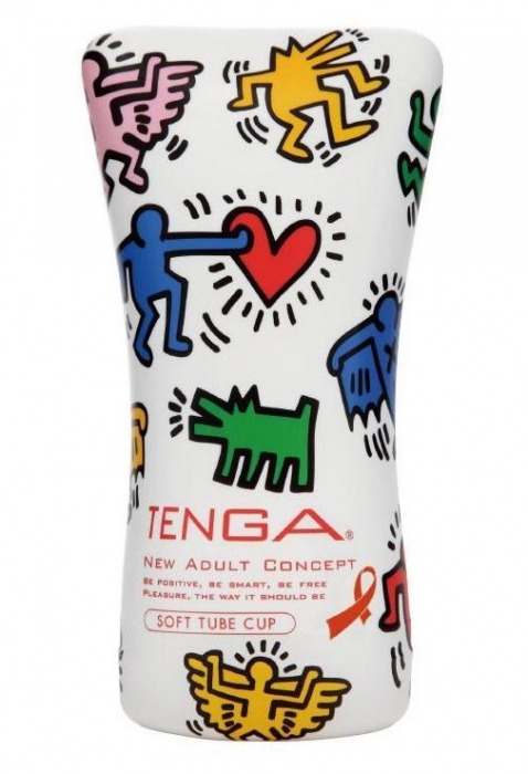 Мастурбатор-туба Keith Haring Soft Tube CUP - Tenga - в Сергиевом Посаде купить с доставкой