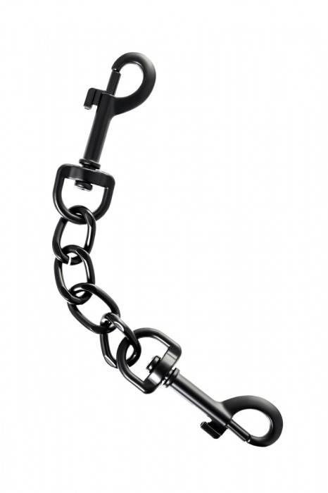 Узкие черные наручники на сцепке - ToyFa - купить с доставкой в Сергиевом Посаде