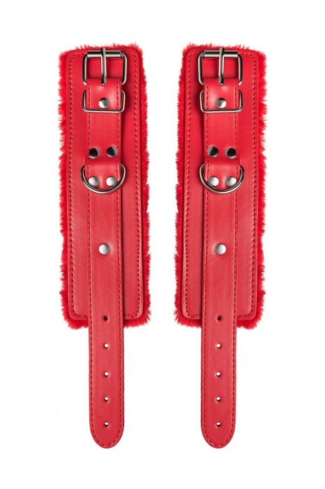 Красные наручники Anonymo из искусственной кожи - ToyFa - купить с доставкой в Сергиевом Посаде