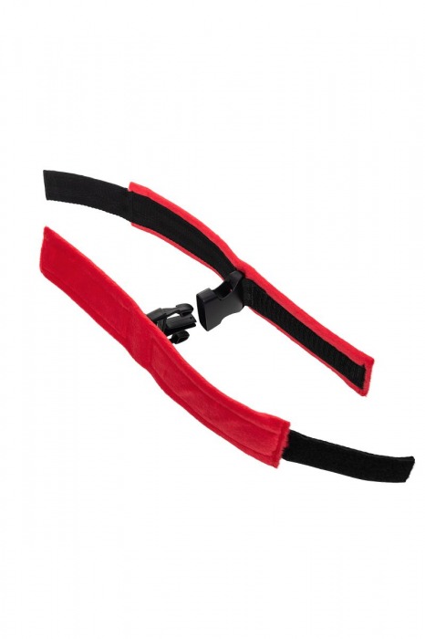 Красно-черные велюровые оковы Anonymo - ToyFa - купить с доставкой в Сергиевом Посаде