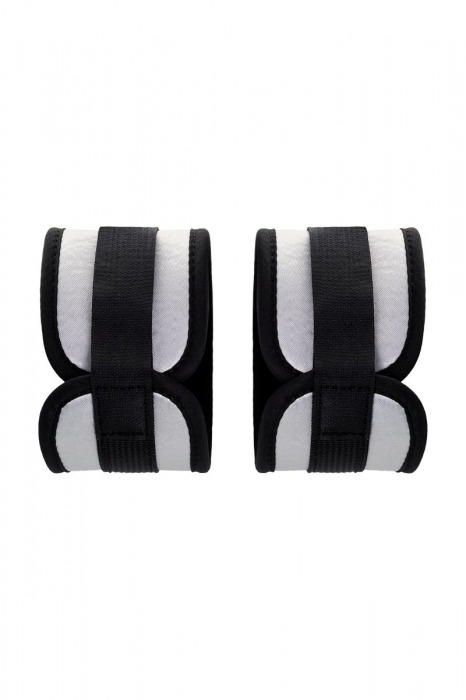 Серебристо-черные наручники Anonymo - ToyFa - купить с доставкой в Сергиевом Посаде