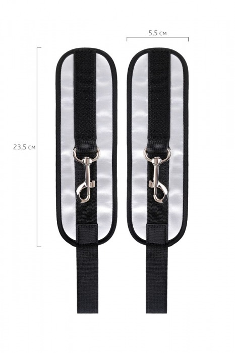 Серебристо-черные наручники Anonymo - ToyFa - купить с доставкой в Сергиевом Посаде