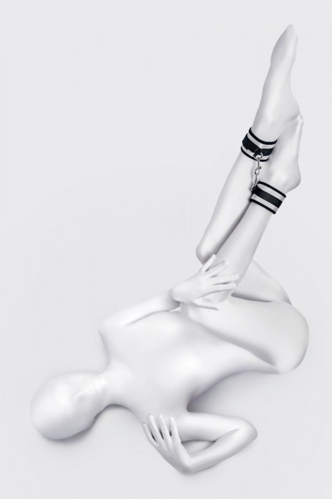 Серебристо-черные оковы Anonymo - ToyFa - купить с доставкой в Сергиевом Посаде