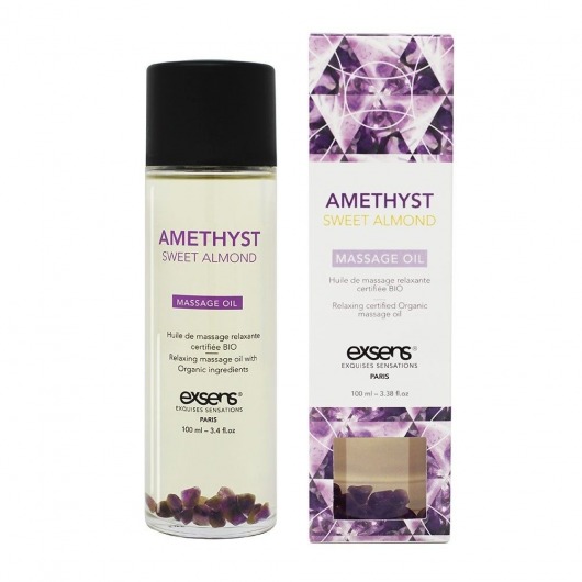 Органическое массажное масло AMETHYST SWEET ALMOND - 100 мл. - Exsens - купить с доставкой в Сергиевом Посаде