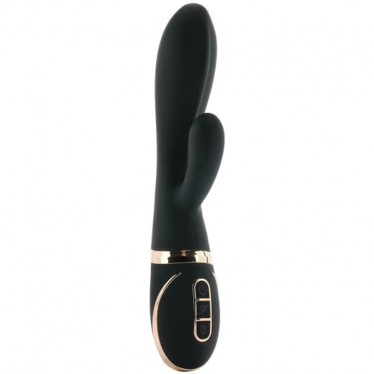 Черный вибратор-кролик Dual Stim Rabbit Vibrator - Fredericks Of Hollywood