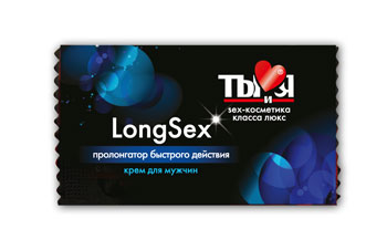 Пролонгирующий крем LongSex в одноразовой упаковке - 1,5 гр. - Биоритм - купить с доставкой в Сергиевом Посаде