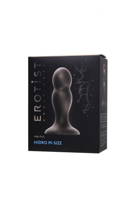 Черная анальная втулка Hidro M - 10,5 см. - Erotist Adult Toys
