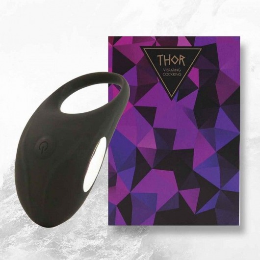 Черное эрекционное виброкольцо Thor Cockring - FeelzToys - в Сергиевом Посаде купить с доставкой