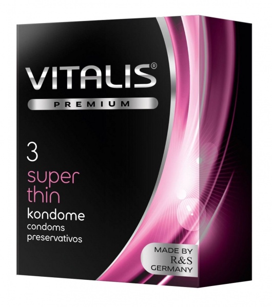 Ультратонкие презервативы VITALIS PREMIUM super thin - 3 шт. - Vitalis - купить с доставкой в Сергиевом Посаде