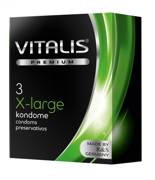 Презервативы увеличенного размера VITALIS PREMIUM x-large - 3 шт. - Vitalis - купить с доставкой в Сергиевом Посаде