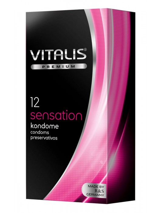 Презервативы VITALIS PREMIUM sensation с пупырышками и кольцами - 12 шт. - Vitalis - купить с доставкой в Сергиевом Посаде