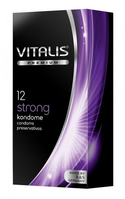 Презервативы с утолщённой стенкой VITALIS PREMIUM strong - 12 шт. - Vitalis - купить с доставкой в Сергиевом Посаде