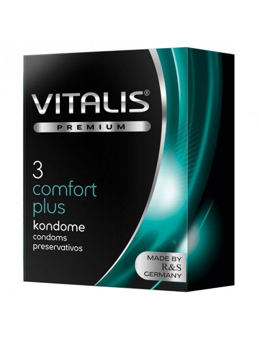 Контурные презервативы VITALIS PREMIUM comfort plus - 3 шт. - Vitalis - купить с доставкой в Сергиевом Посаде