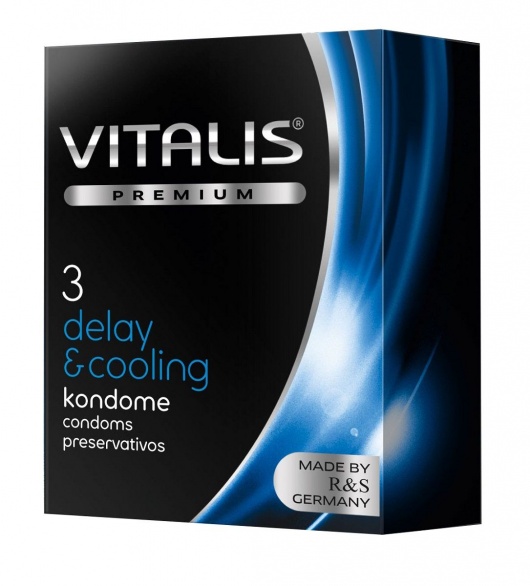 Презервативы VITALIS PREMIUM delay   cooling с охлаждающим эффектом - 3 шт. - Vitalis - купить с доставкой в Сергиевом Посаде