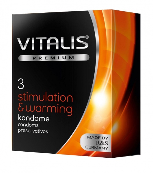 Презервативы VITALIS PREMIUM stimulation   warming с согревающим эффектом - 3 шт. - Vitalis - купить с доставкой в Сергиевом Посаде