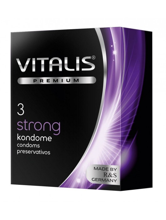 Презервативы с утолщенной стенкой VITALIS PREMIUM strong - 3 шт. - Vitalis - купить с доставкой в Сергиевом Посаде
