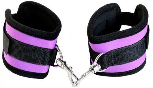 Наручники из неопрена фиолетового цвета - ToyFa - купить с доставкой в Сергиевом Посаде