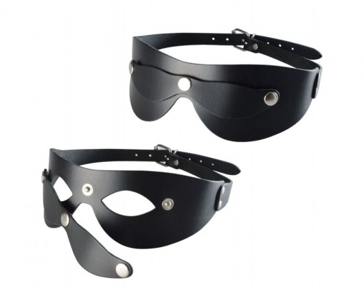 Черная кожаная маска  Новичок - Sitabella - купить с доставкой в Сергиевом Посаде