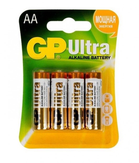 Батарейки алкалиновые GP Ultra Alkaline AA/LR6 - 4 шт. - Элементы питания - купить с доставкой в Сергиевом Посаде