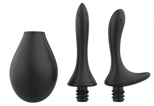 Черный анальный душ Nexus Anal Douche Set с 2 сменными насадками - Nexus Range - купить с доставкой в Сергиевом Посаде