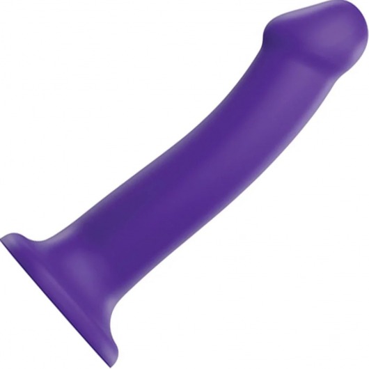 Фиолетовый фаллоимитатор-насадка Strap-On-Me Dildo Dual Density size L - 19 см. - Strap-on-me - купить с доставкой в Сергиевом Посаде