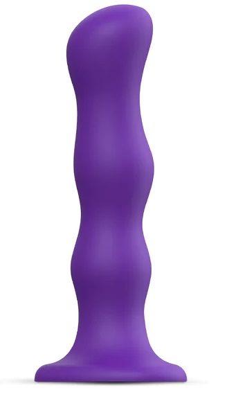 Фиолетовая насадка Strap-On-Me Dildo Geisha Balls size M - Strap-on-me - купить с доставкой в Сергиевом Посаде