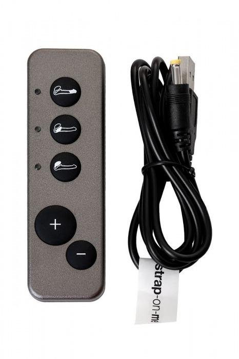 Черный безремневой вибрострапон Silicone Bendable Strap-On - size XL - Strap-on-me - купить с доставкой в Сергиевом Посаде