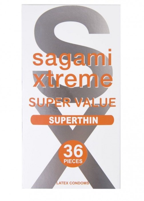 Ультратонкие презервативы Sagami Xtreme Superthin - 36 шт. - Sagami - купить с доставкой в Сергиевом Посаде