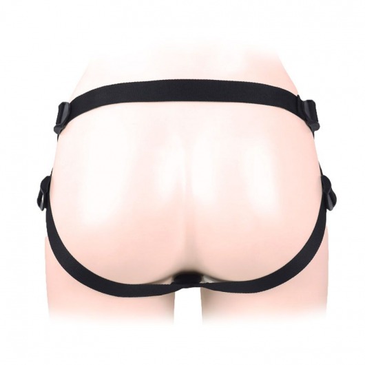 Черный пояс-трусики в комплекте с коннектором и насадкой - Notabu - купить с доставкой в Сергиевом Посаде