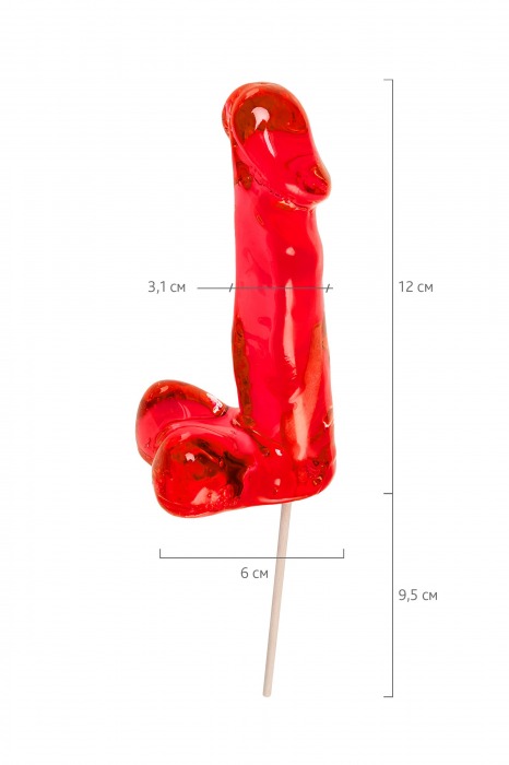 Красный леденец в форме члена со вкусом виски - 173 гр. - Sosuчki - купить с доставкой в Сергиевом Посаде