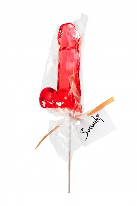 Красный леденец в форме члена со вкусом виски - 173 гр. - Sosuчki - купить с доставкой в Сергиевом Посаде