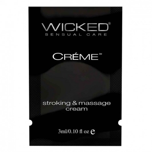 Крем для массажа и мастурбации Wicked Stroking and Massage Creme - 3 мл. - Wicked - купить с доставкой в Сергиевом Посаде