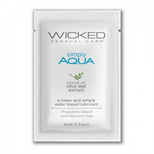 Легкий лубрикант на водной основе Wicked Simply AQUA - 3 мл. - Wicked - купить с доставкой в Сергиевом Посаде