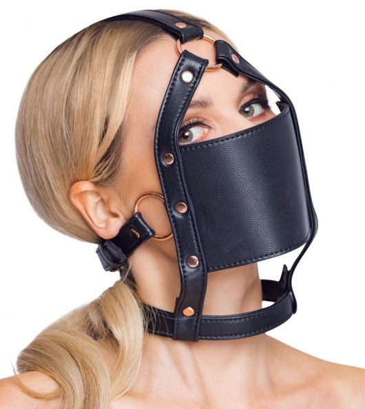Черный намордник с кляпом-шаром Head Harness With A Gag - Orion - купить с доставкой в Сергиевом Посаде