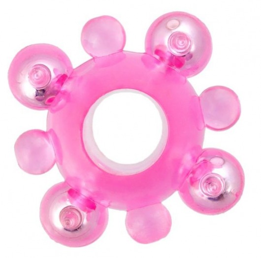 Эрекционное кольцо c бусинками - Toyfa Basic - в Сергиевом Посаде купить с доставкой