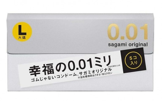 Презервативы Sagami Original 0.02 L-size увеличенного размера - 5 шт. - Sagami - купить с доставкой в Сергиевом Посаде