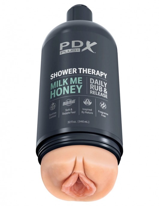 Телесный мастурбатор-вагина Shower Therapy Milk Me Honey - Pipedream - в Сергиевом Посаде купить с доставкой