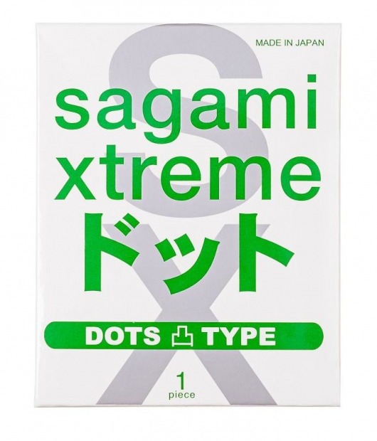 Презерватив Sagami Xtreme Type-E с точками - 1 шт. - Sagami - купить с доставкой в Сергиевом Посаде