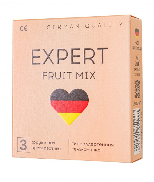 Ароматизированные презервативы EXPERT Fruit Mix - 3 шт. - Expert - купить с доставкой в Сергиевом Посаде