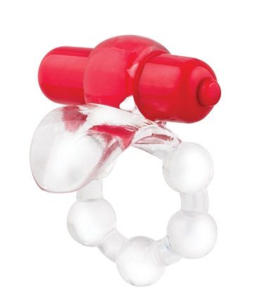 Виброкольцо с язычком и красным виброэлементом Overtime - Screaming O - в Сергиевом Посаде купить с доставкой