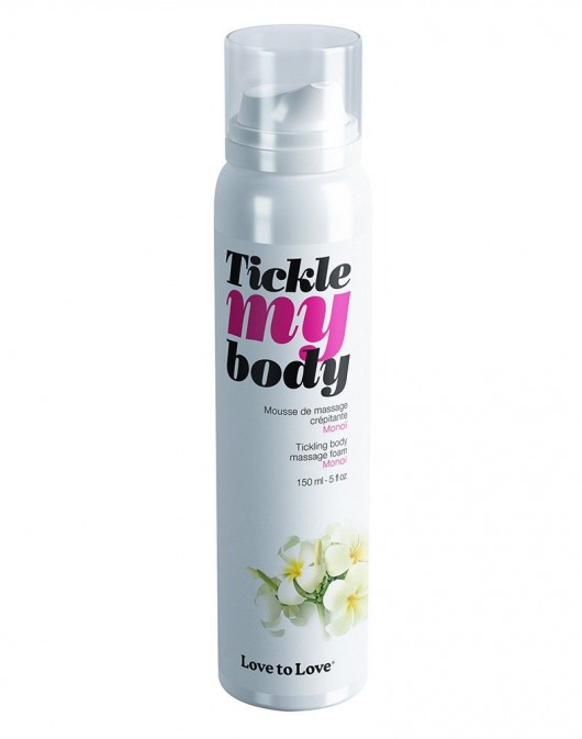 Массажная хрустящая пенка Tickle My Body Monoi с ароматом моной - 150 мл. - Love to Love - купить с доставкой в Сергиевом Посаде