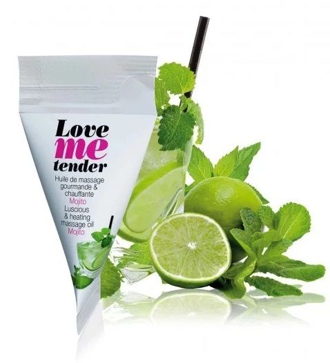 Съедобное согревающее массажное масло Love Me Tender Mojito с ароматом мохито - 10 мл. - Love to Love - купить с доставкой в Сергиевом Посаде