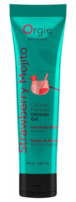 Съедобный интимный гель Orgie Lube Tube Cocktail Strawberry Mojito - 100 мл. - ORGIE - купить с доставкой в Сергиевом Посаде