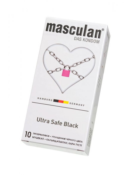 Ультрапрочные презервативы Masculan Ultra Safe Black - 10 шт. - Masculan - купить с доставкой в Сергиевом Посаде