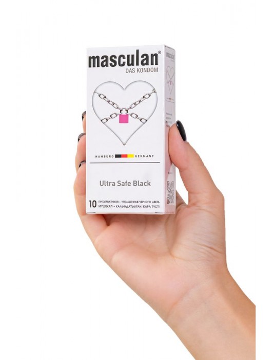 Ультрапрочные презервативы Masculan Ultra Safe Black - 10 шт. - Masculan - купить с доставкой в Сергиевом Посаде