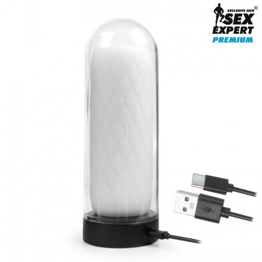 Оригинальный мастурбатор в колбе с нагревом - Sex Expert - в Сергиевом Посаде купить с доставкой