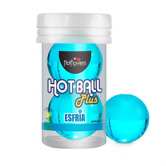 Лубрикант на масляной основе Hot Ball Plus с охлаждающим эффектом (2 шарика по 3 гр.) - HotFlowers - купить с доставкой в Сергиевом Посаде