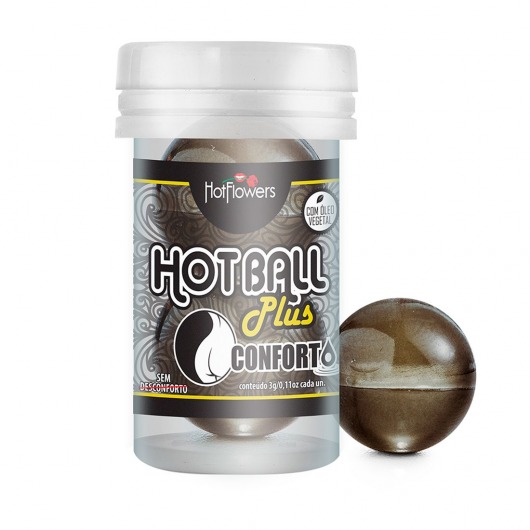 Анальный лубрикант на масляной основе Hot Ball Plus Conforto (2 шарика по 3 гр.) - HotFlowers - купить с доставкой в Сергиевом Посаде