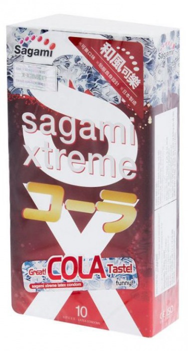 Ароматизированные презервативы Sagami Xtreme COLA - 10 шт. - Sagami - купить с доставкой в Сергиевом Посаде