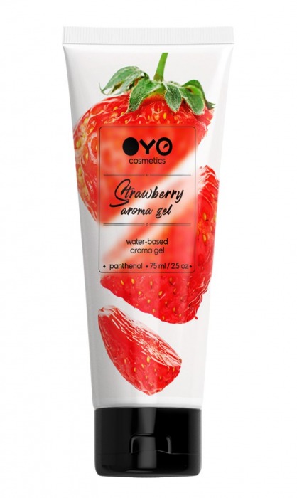 Лубрикант на водной основе OYO Aroma Gel Strawberry с ароматом клубники - 75 мл. - OYO - купить с доставкой в Сергиевом Посаде